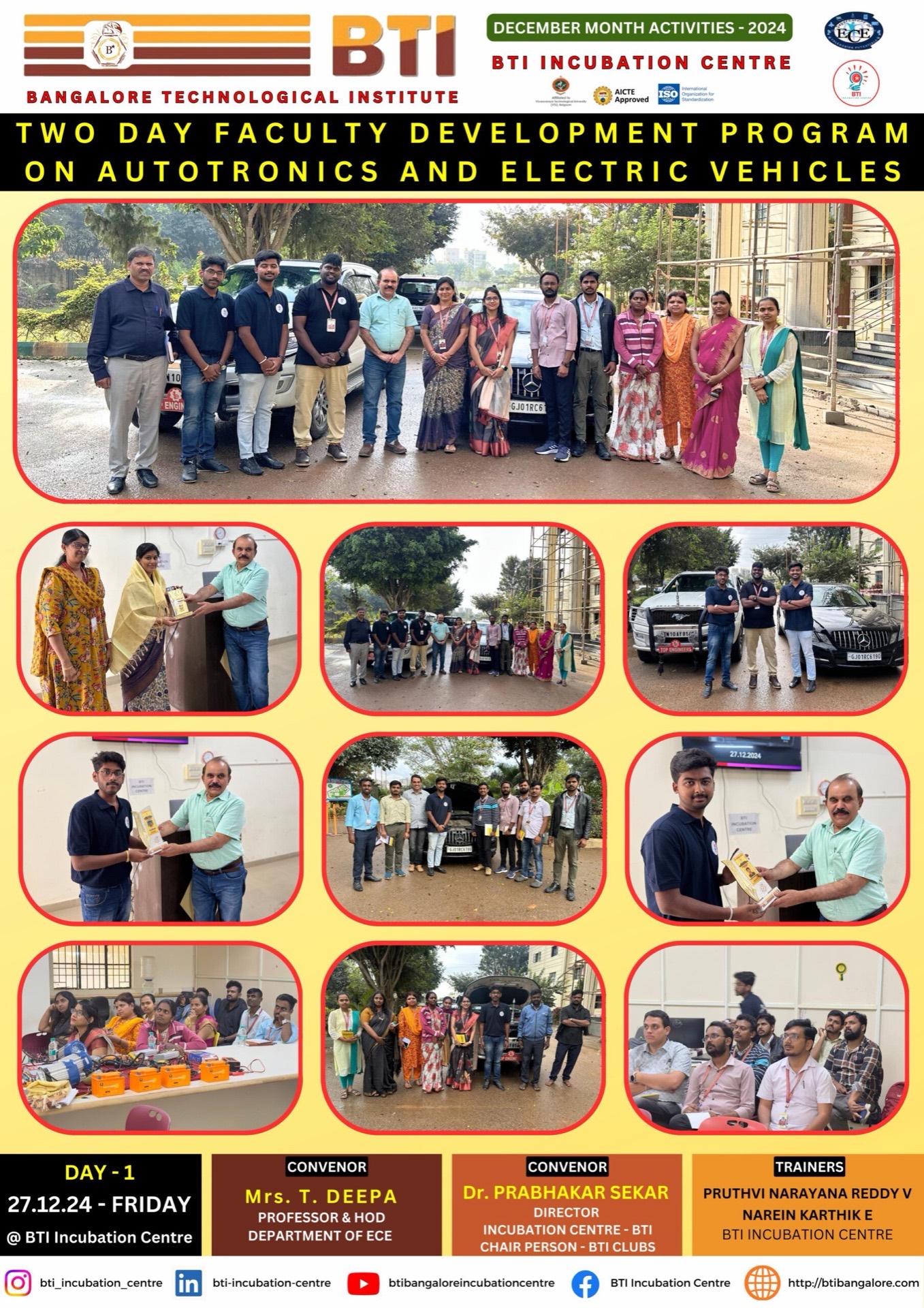 Two Day Faculty Development Program on Autotronics and Electric Vehicles